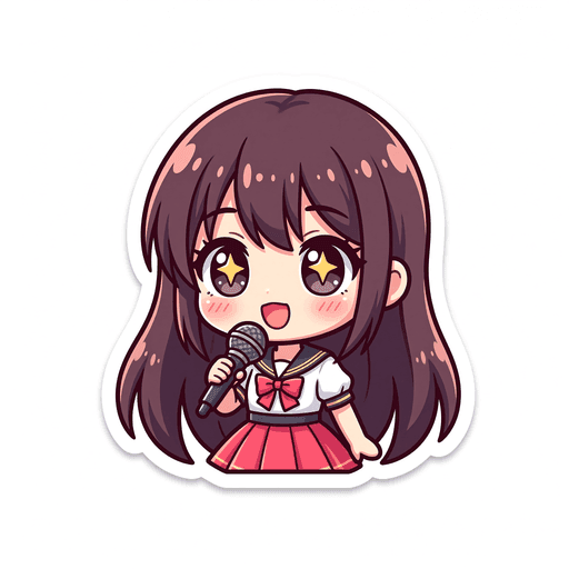 AI generated anime sticker: Idol