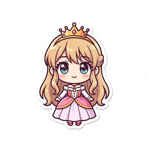 AI generated anime sticker: Princess
