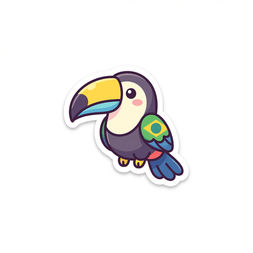 AI generated Brazil Toucan World Cup sticker