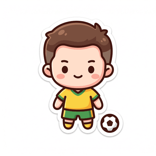 AI generated Brazil Player World Cup sticker