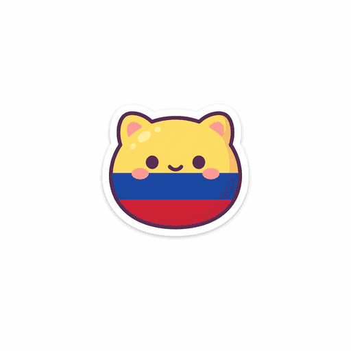 AI generated Colombia Flag World Cup 2026 sticker