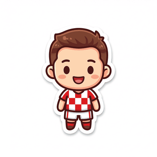 AI generated Croatia Player World Cup sticker