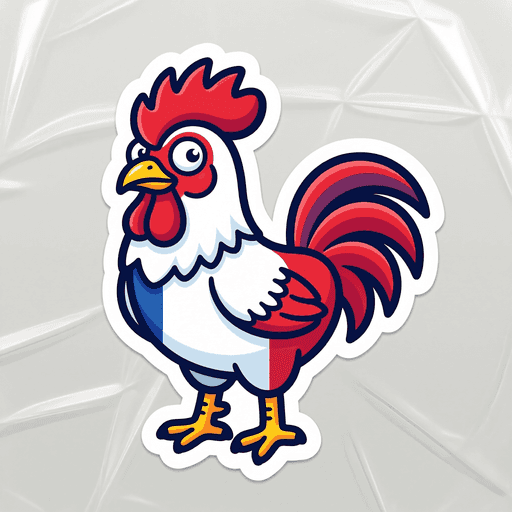 AI generated France Rooster World Cup sticker
