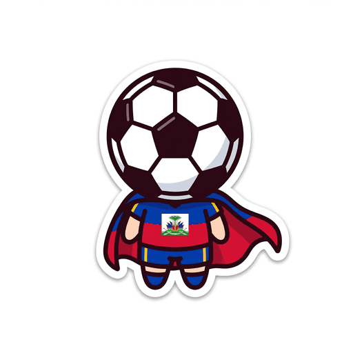 AI generated Haiti Football World Cup 2026 sticker