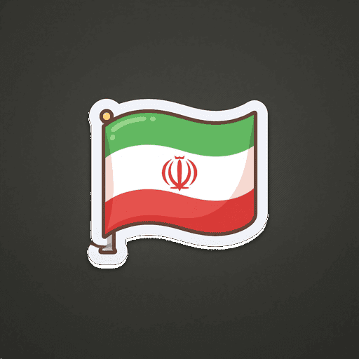 AI generated Iran Flag World Cup 2026 sticker