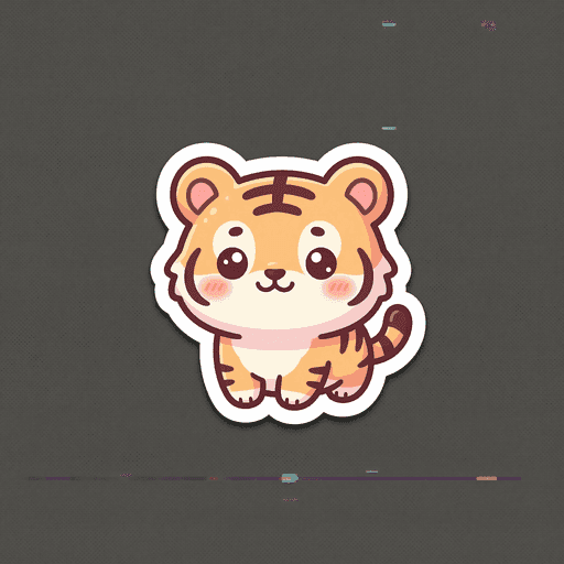 AI generated South Korea Tiger World Cup sticker