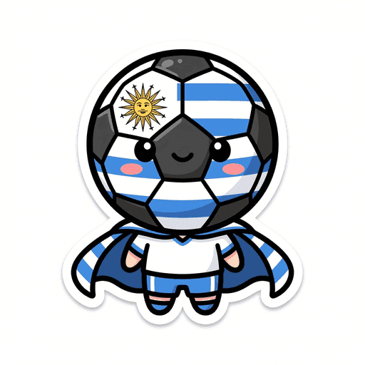 AI generated Uruguay Football World Cup 2026 sticker