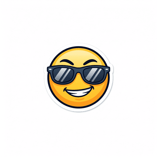 AI generated emoji sticker: Cool