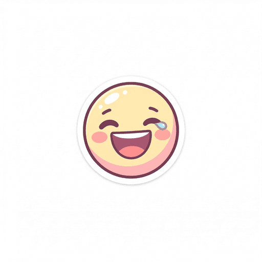 AI generated emoji sticker: Laughing