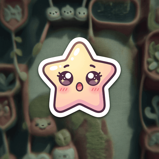 AI generated emoji sticker: Star Struck