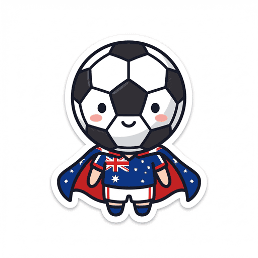 AI generated Australia Football World Cup 2026 sticker