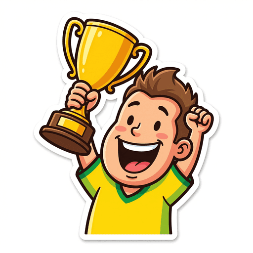 AI generated Brazil Champion World Cup 2026 sticker