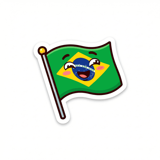 AI generated Brazil Flag World Cup 2026 sticker