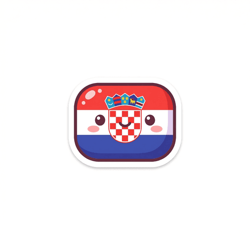 AI generated Croatia Flag World Cup 2026 sticker