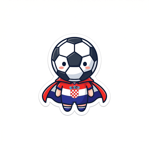 AI generated Croatia Football World Cup 2026 sticker