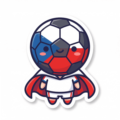 AI generated Czech Republic Football World Cup 2026 sticker