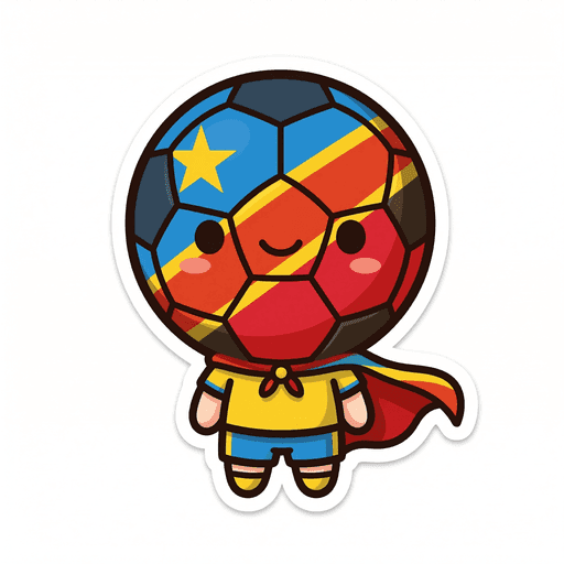 AI generated DR Congo Football World Cup 2026 sticker