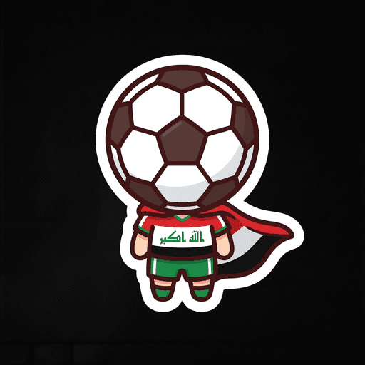 AI generated Iraq Football World Cup 2026 sticker