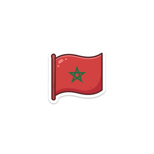 AI generated Morocco Flag World Cup 2026 sticker