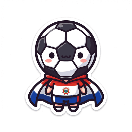 AI generated Paraguay Football World Cup 2026 sticker