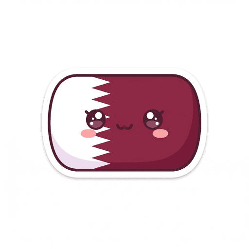AI generated Qatar Flag World Cup 2026 sticker