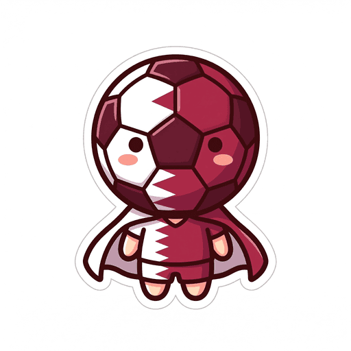 AI generated Qatar Football World Cup 2026 sticker