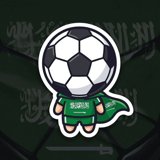 AI generated Saudi Arabia Football World Cup 2026 sticker