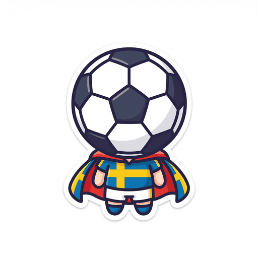 AI generated Sweden Football World Cup 2026 sticker