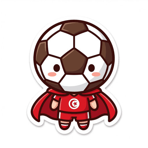 AI generated Tunisia Football World Cup 2026 sticker