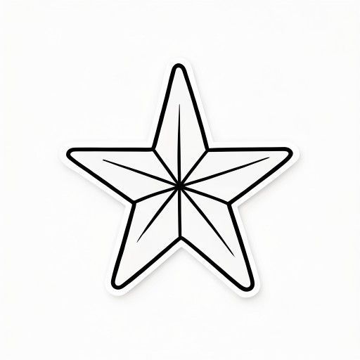 AI Minimalist sticker example: a simple star shape