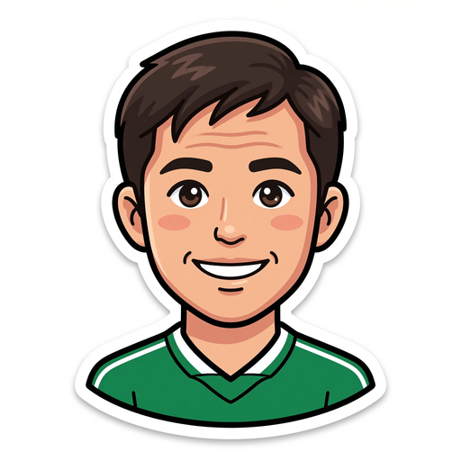 AI cartoon sticker of Chicharito, Mexico football star